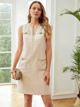 MOTF PREMIUM NOTCHED NECK TUNIC DRESS